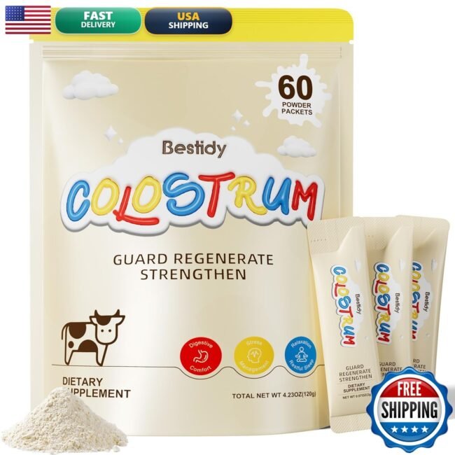 Bestidy Colostrum Powder 60 Servings 4.23 oz for Gut Hair Growth Beauty