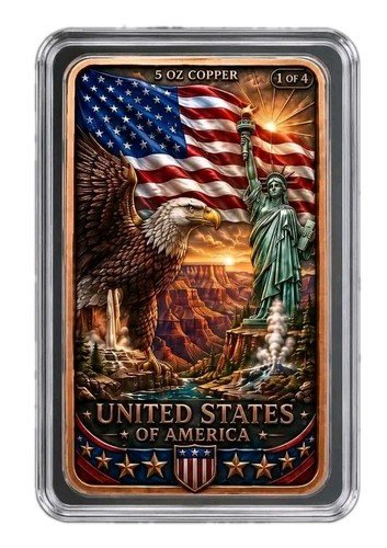 ​🇺🇸 5 Oz Copper Bar - World Flags Heritage Series 2026 (1 of 4) | PRE-SALE
