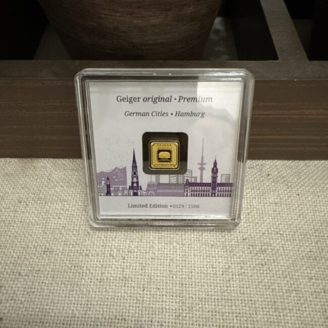 🔥 1/2 Gram Geiger Gold 999 Fine Limited Edition Hamburg Only 2,500 Minted !