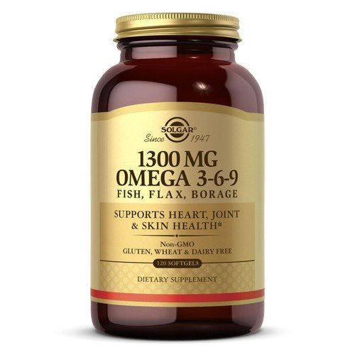 SOLGAR 1300 mg Omega 3-6-9 120 Softgels