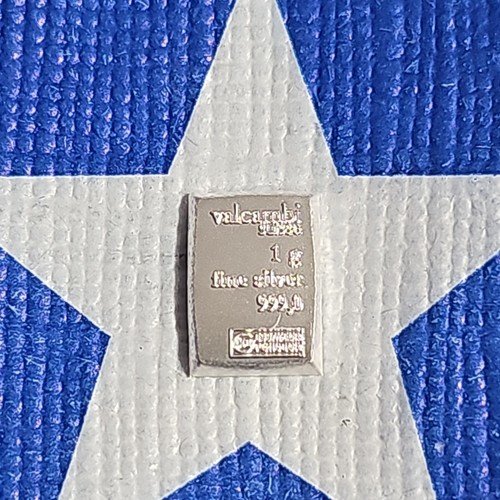 Valcambi Silver Bullion Bar 1 g - Silver Composition, Bar Shape, 1 g Total