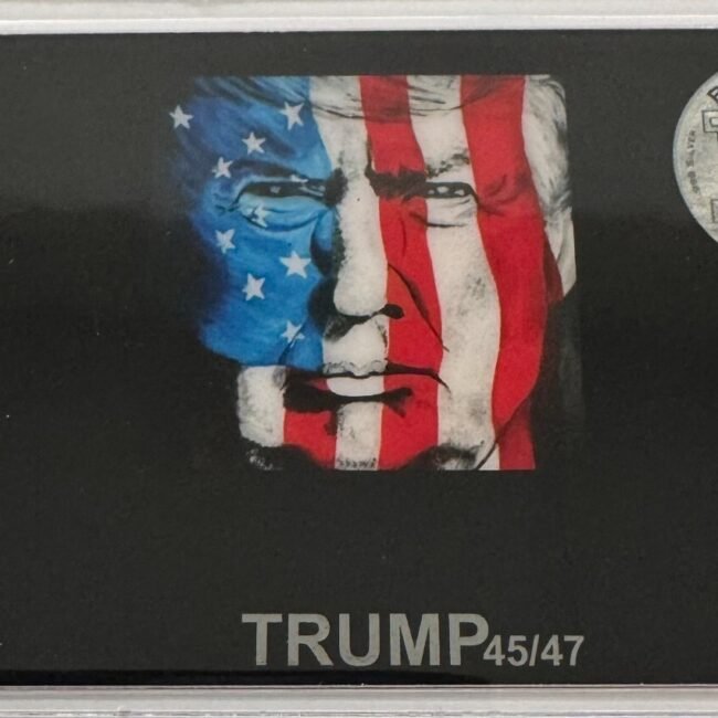 Trump Flag Face .50 Grain .9999 Gold Bar Precious Metal FREE SHIPPING