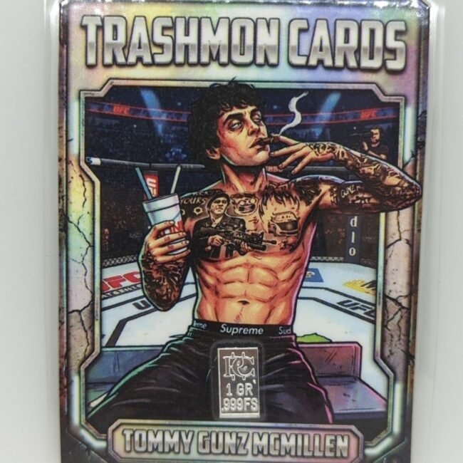 Tommy McMillen "Tommy Gunz McMillen" -1 GRAIN .999 Fine Silver-Trashmon Card-UFC