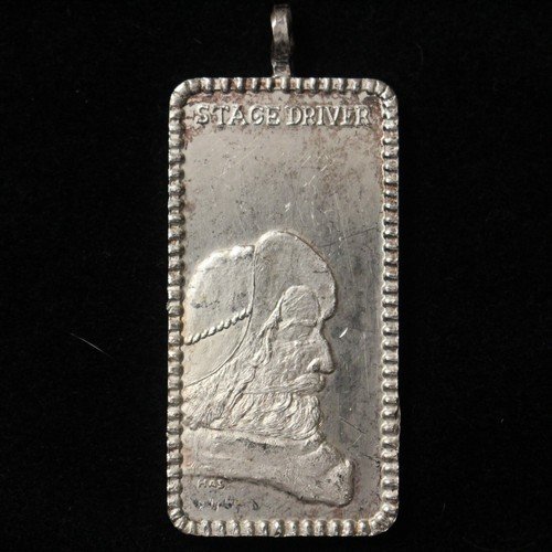 Stage Driver 1 Ounce .999 Silver Bar w/ Loop Hamilton Mint