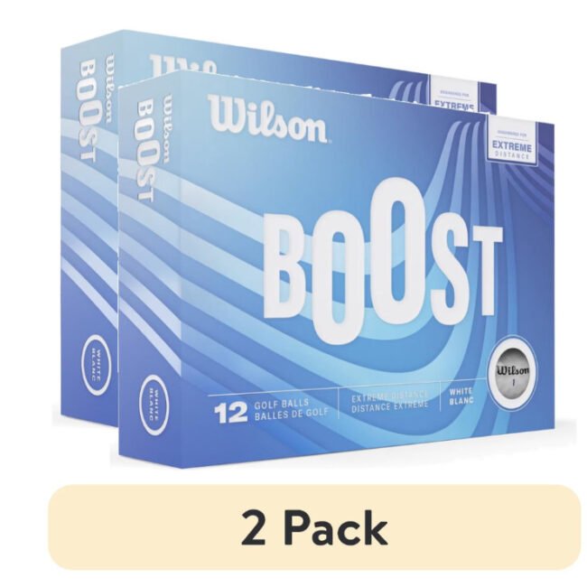 (2 pack) Wilson BOOST™ Golf Balls - White, 12 Balls