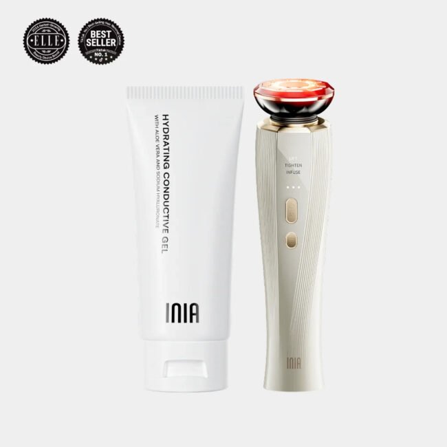 !!!NEW IN BOX!!!  INIA FLARE Microcurrent Facial Device for Face and Neck White