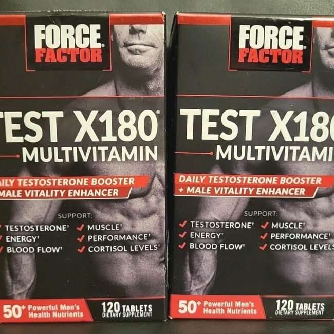 2 Count Force Factor Test X180 Multivitamin 120 Tablets Each (240Ttl) Exp 9/2027
