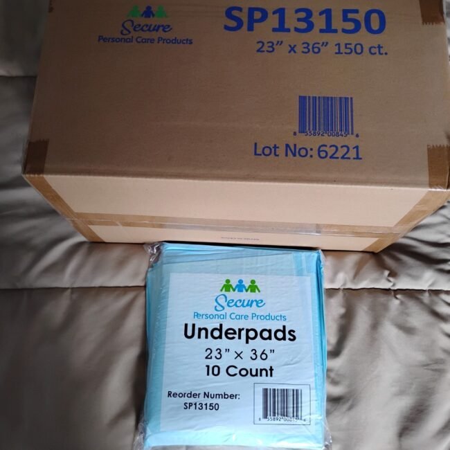 150 Secure Personal Care Products Under Pads 23x36 (15 Bags Of 10) SP13150