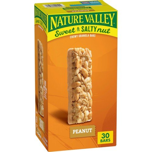 Sweet & Salty Peanut Granola Bars - 30 Count, 36 oz - Healthy Snack, Crunchy Tre