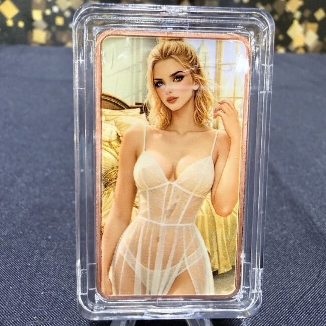 .999 Copper “ Blonde Night Gown  ” pure copper bar