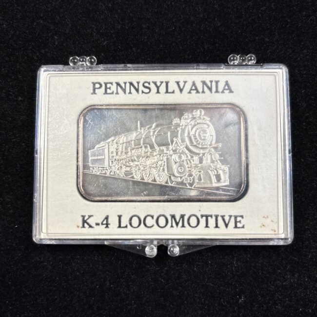 Vintage Pennsylvania K4 Locomotive 1 Oz .999 Silver Bar Horseshoe Curve Item#65