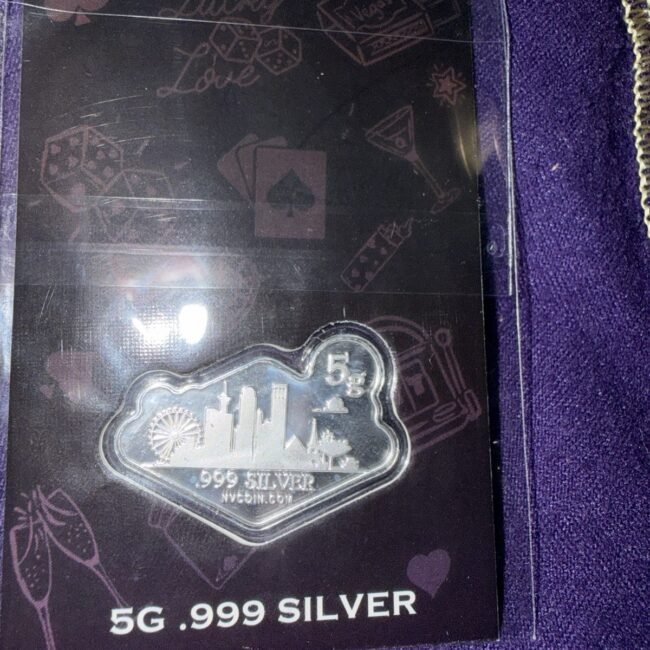 🇺🇸 Las Vegas 5 Gram .999 Fine Silver Slot Machine Sealed - NV Coin 🔥