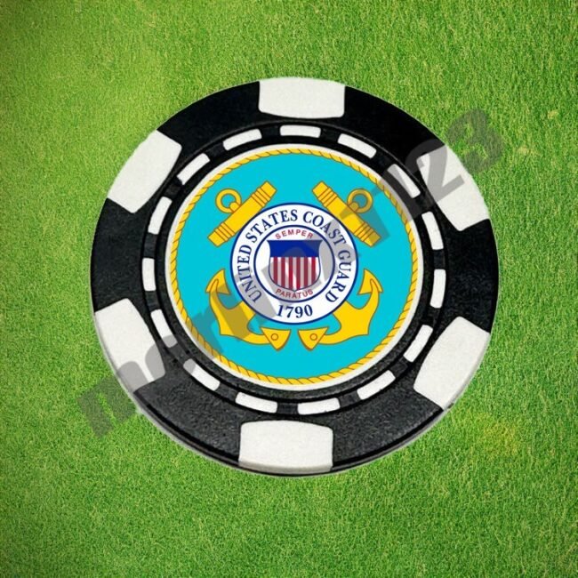USCG US United States Coast Guard Seal Poker Chip Golf Ball Marker Card Guard