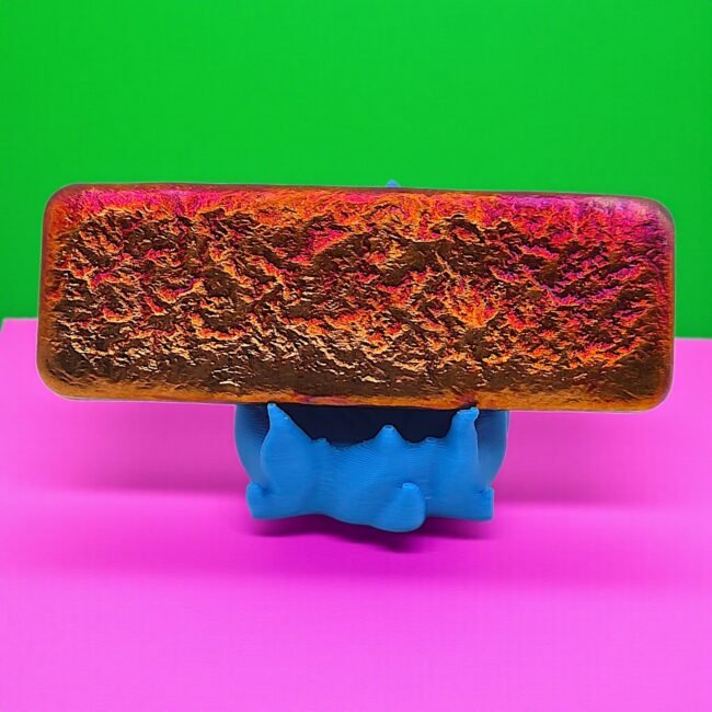 🌌 0.885 lb Fine Copper Bar – Stunning Galactic Toning – Hand Poured