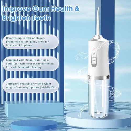 Water Flosser Water Pick Cordless Oral Irrigator Dental Teeth Cleaner