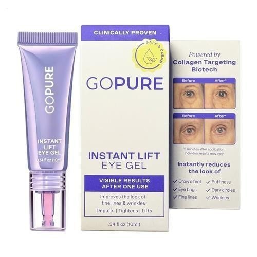 [Go Pure] Instant Lift Eye Gel NEW PRODUCT Depuffs Tightens Lifts 0.34 Oz NIB US