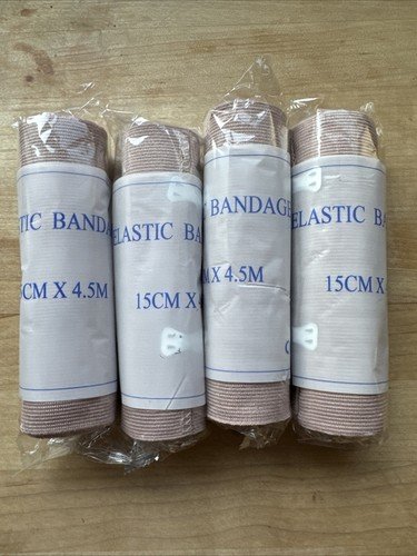 10-Pack 6" Compression Bandages – ACE Wrap Style Elastic Wraps First Aid Trauma