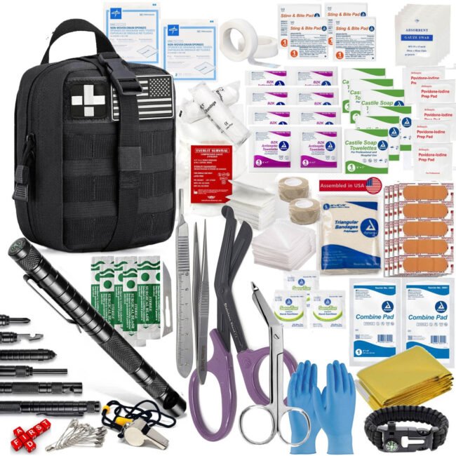 147Pc Tactical First Aid Kit Emergency Military Trauma Survival Medical Supplies