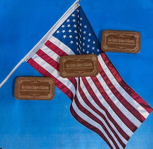 🔥🔥1 OZ COPPER BAR $1.000 DESIGN UNITED STATES OF AMERICAN THOUSAND DOLLARS🔥🔥