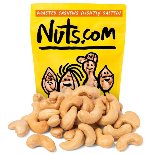– Roasted Cashews (Lightly Salted) — Creamy & Savory Flavor, Healthy Snack for A