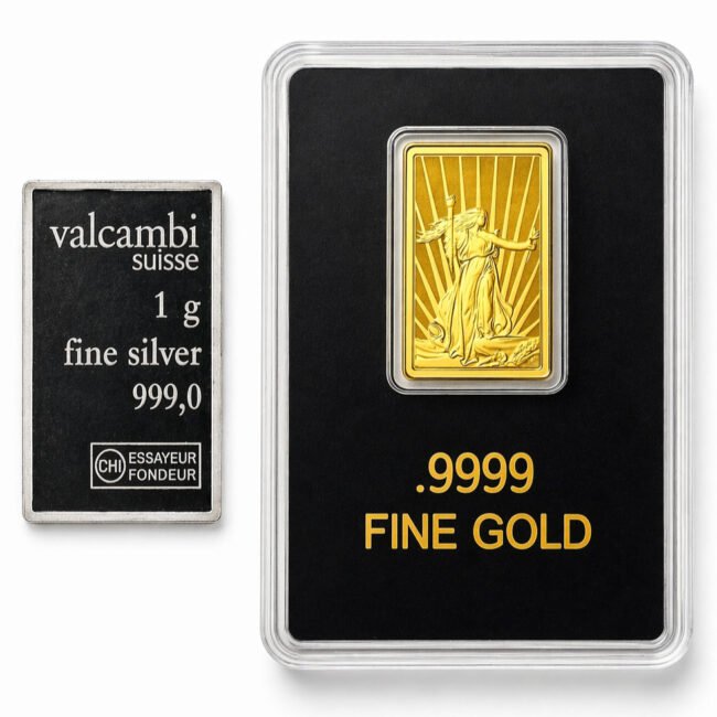 🇺🇸 2025 St. Gaudens Miss Liberty .9999 Gold Bar + FREE Valcambi Silver Bar✨