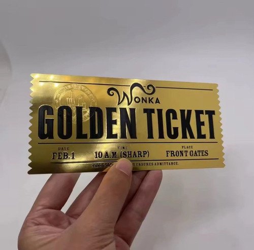 Willy Wonka Chocolate Bar with Golden Ticket Hershey's Milk Chocolate Included