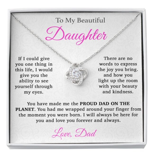 To My Daughter Necklace, Daughter Father Necklace, Daughter Gift From Dad