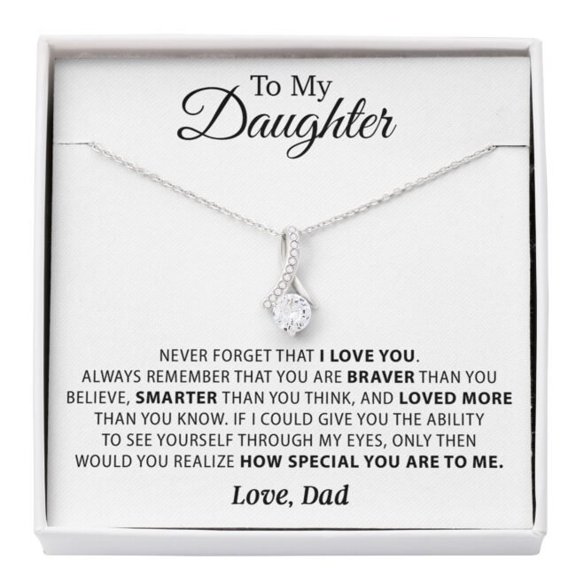 To My Daughter Necklace, Daughter Father Necklace, Daughter Gift from Dad
