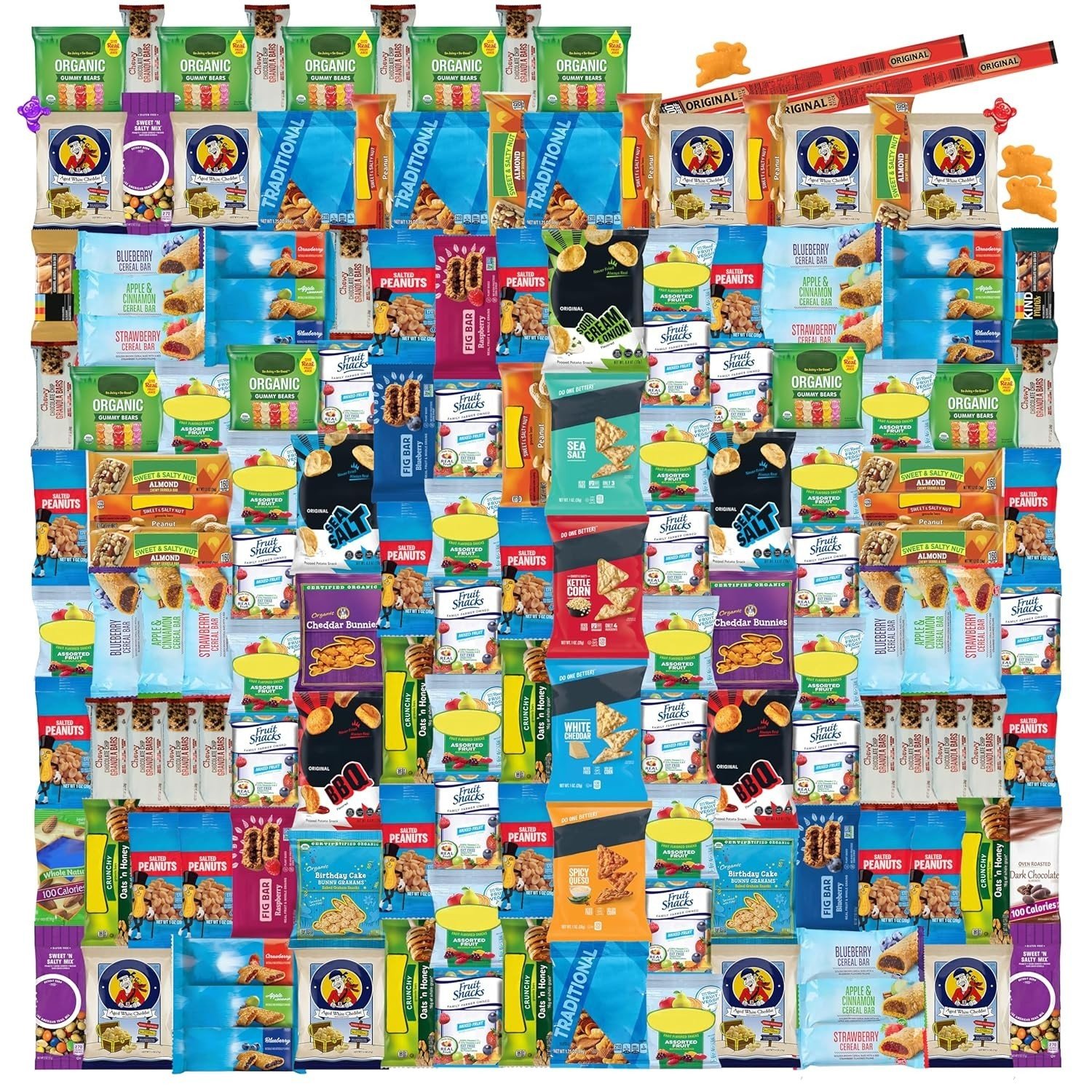Foxy Fane 150 Count Healthy Snack Box – Holiday Gift, Easter Treats, Variety PK