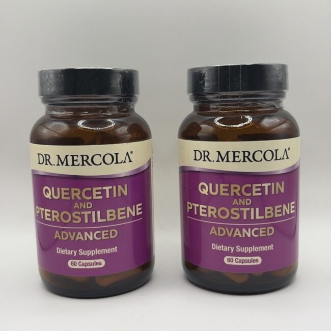 2 Dr. Mercola Quercetin & Pterostilbene Antioxidant Advanced Formula 60 Capsules