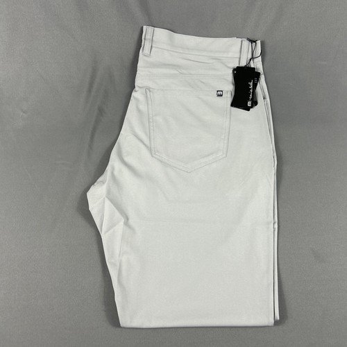 Travis Mathew Golf Pants Alta Cresta 36 x 32 Gray Polyester Spandex MSRP $130