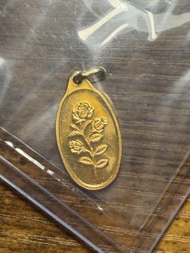 VINTAGE 5 GRAM GOLD BAR ✪ PAMP SUISSE ROSA ✪ PENDANT OVAL w/ 18k BALE 5g ROSE