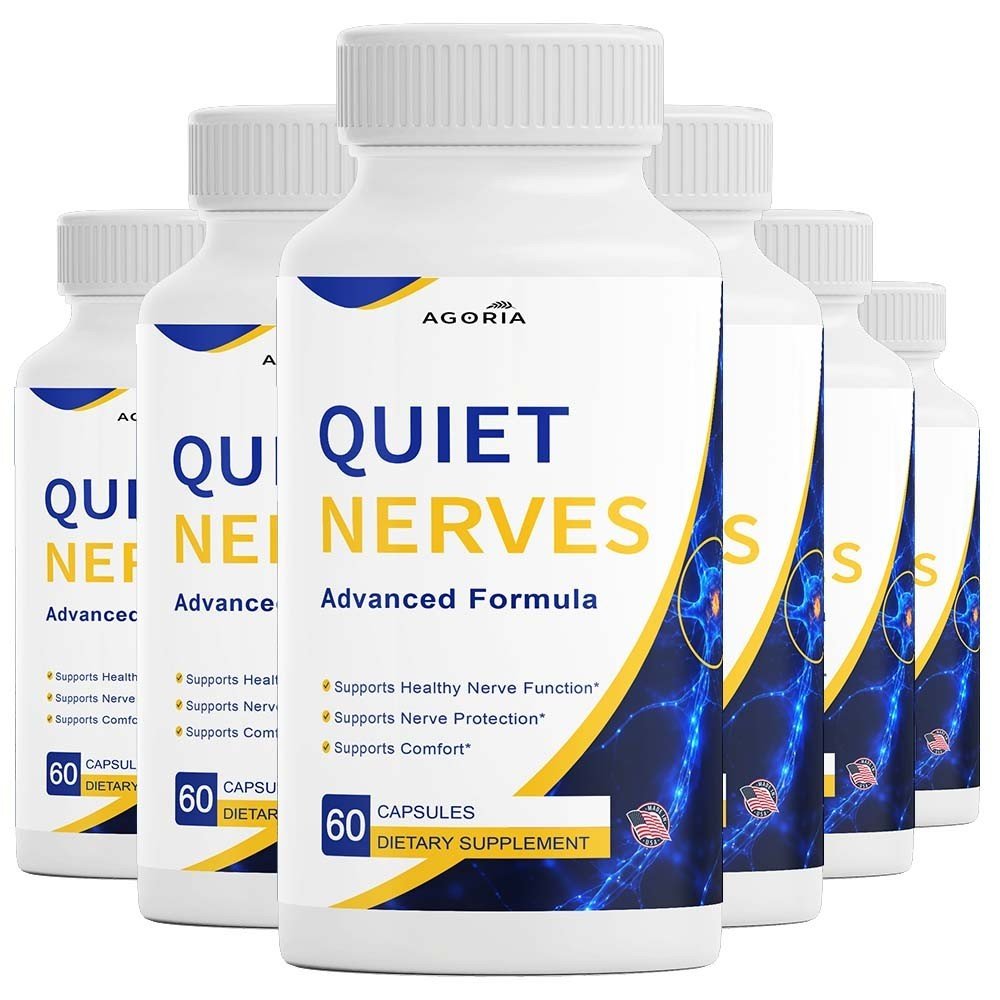 (6 Pack) Quiet Nerves Nootropic Nerve Support Supplement QuietNerves Capsules