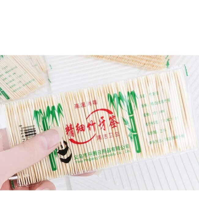 100% Natural Bamboo Toothpicks 2080 Pcs Double Pointed Oral Care Toothpick App