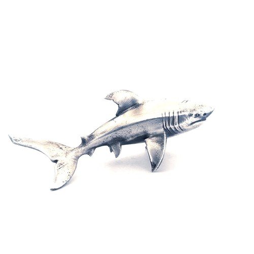 Shark 1 oz Gold Spartan 999+ Pure Silver Statue – Luxury Collectible Gift