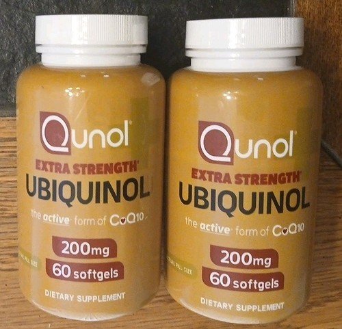 2 Ubiquinol, Qunol Extra Strength 200 mg. (60 Softgels X 2) EXP 08/2026
