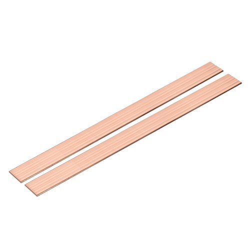 2 Pcs 1/16" x 0.6" x 13" Copper Flat Bar C110 Solid Copper Bus Bar Stock