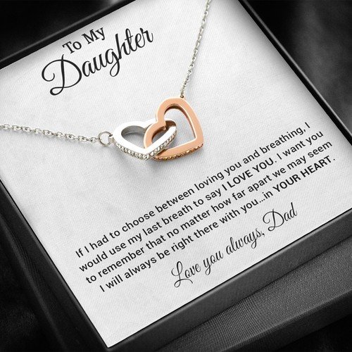 To My Daughter Necklace, Daughter Father Necklace, Daughter Gift from Dad