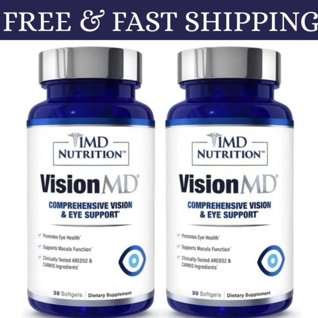 2 pack MD Nutrition Vision MD Eye Vitamin CARMIS - Eye Supplement 30 Softgels.